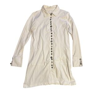 Suzanne’s Cream Button-Down Long Sleeve Dress Size Medium